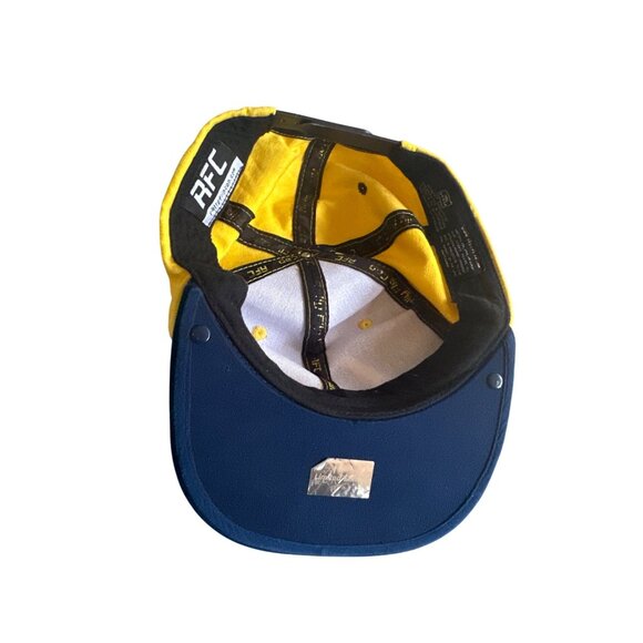 Vintage RFC Cal Snapback Hat Yellow & Blue Cotton Adjustable Baseball Cap - Picture 4 of 6
